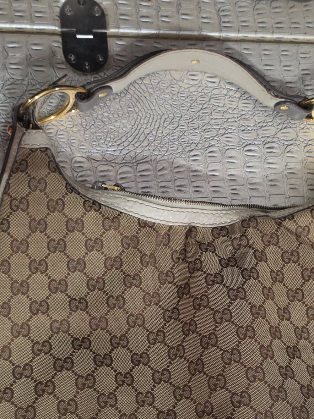Gucci Monogram Interlocking G Medium Hobo Bag,